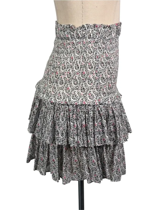 Isabel Marant Etoile Naomi Smocked Mini Skirt Size 36 US 4 - Image 3