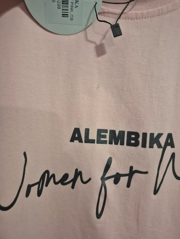 Alembika Women Laganlook art to wear bohemian pink “for Women” Tee - One Size - Image 5
