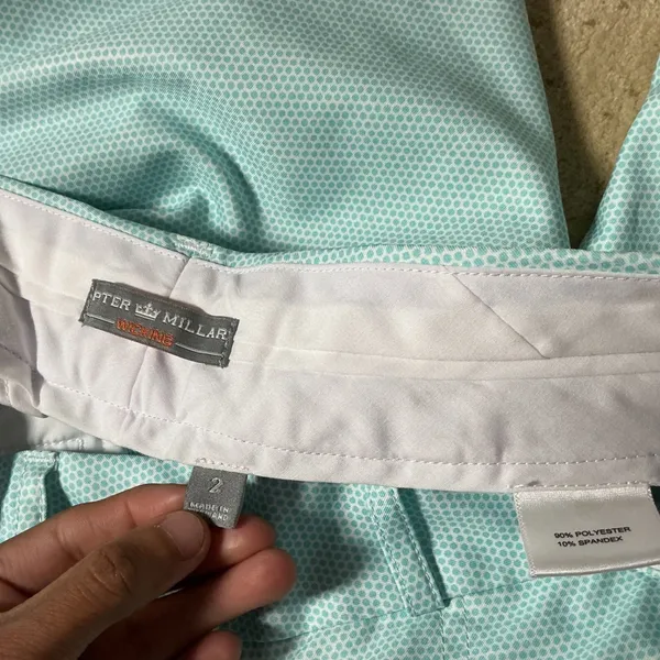 Peter Millar Womens Preppy Geometric Golfcore Shorts‎ Size 2 Performance - Image 7