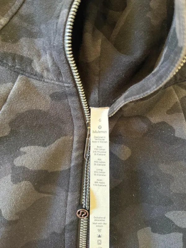 Lululemon Camo Scuba Zipup - Image 4