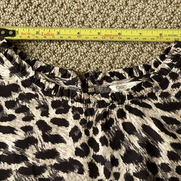Cato Women’s Top with Peplum in Animal Print - Image 10