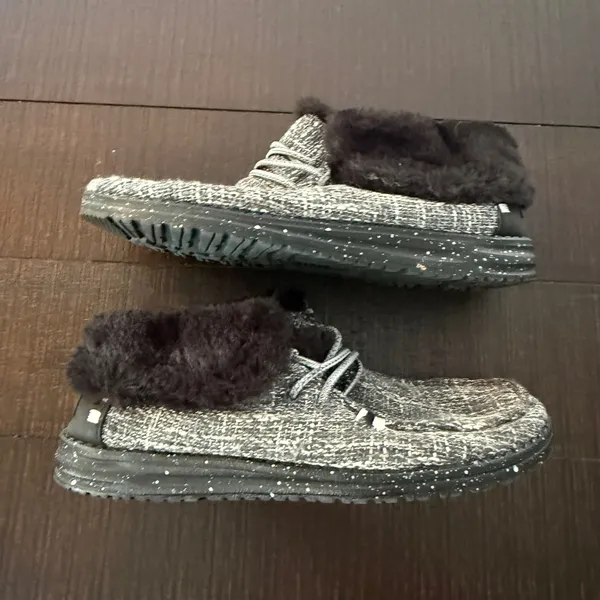 Hey Dude Britt Boho Women Size 8 Cookies and Cream Faux Fur Lined Ankle Boots - Image 7