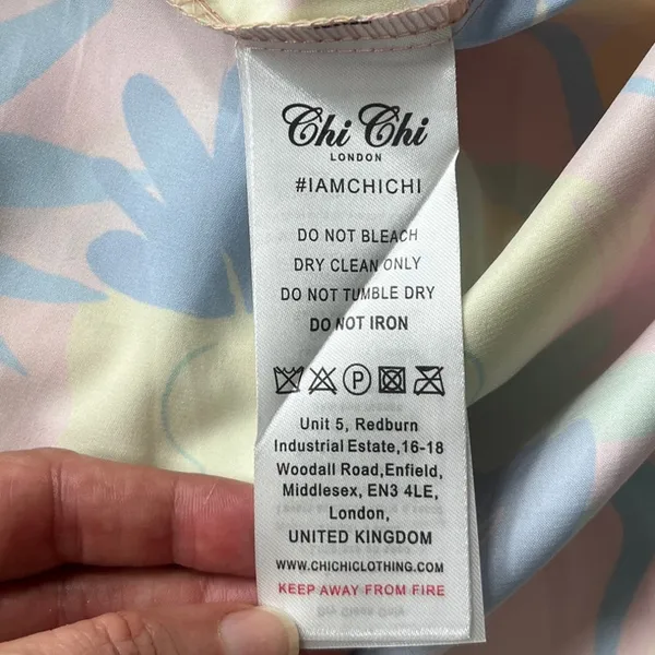 Chi Chi Satin Slip Dress Sz 10 Y2K Coquette Pastel Florall Festival Maxi Resort - Image 11