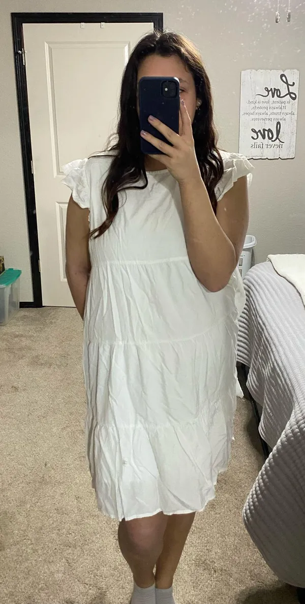 White ruffle dress Size XL - Image 4