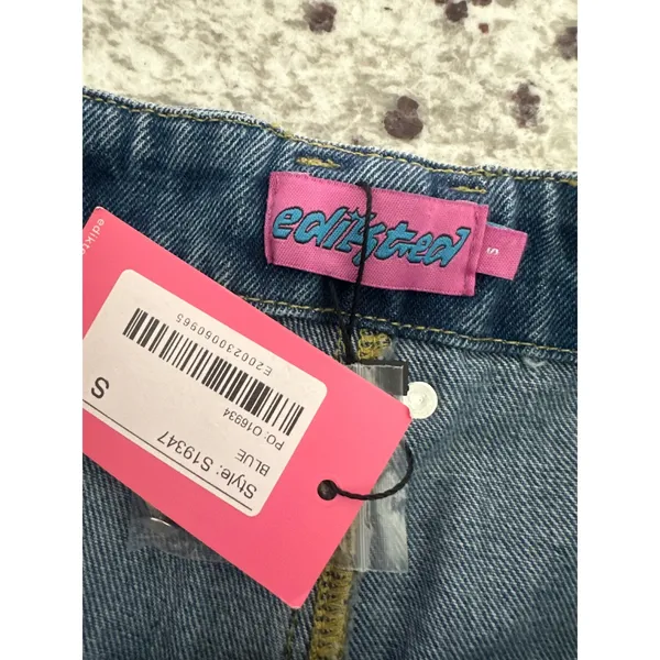 NWT Edikted denim bermuda shorts S Small - Image 3