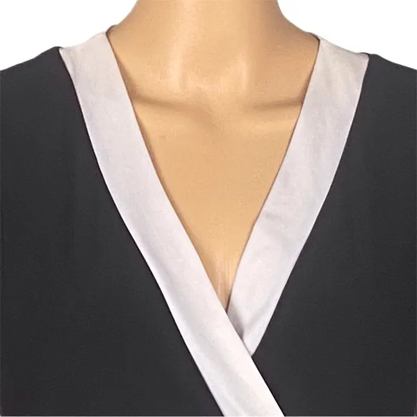WHITE HOUSE BLACK MARKET Black/White Color-Block Tunic Top Made in USA Size XL - Image 4