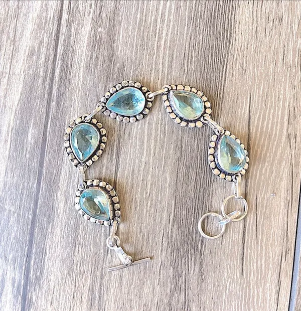 Ice Blue Quartz Bracelet - Image 8