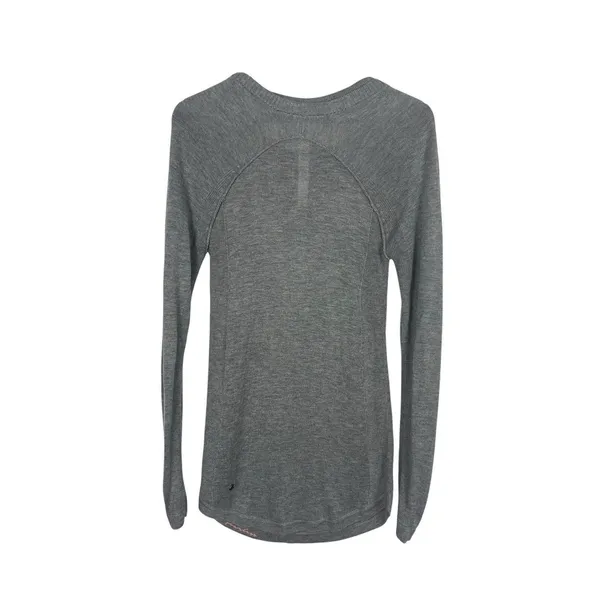Lululemon Cashmere Blend Sweater Tunic Gray Size 2 Lightweight Thumbholes - Image 6