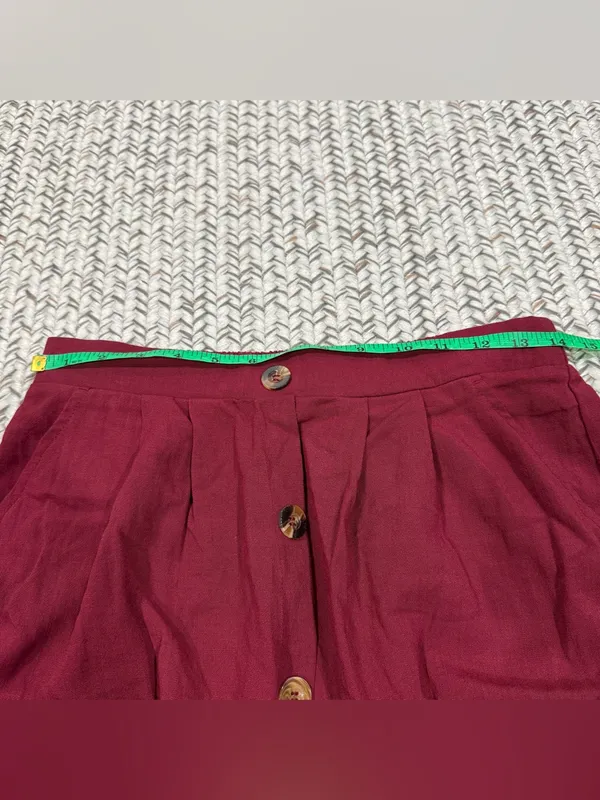 Halara Red High-Waisted Midi Casual Flare Skirt - Image 5