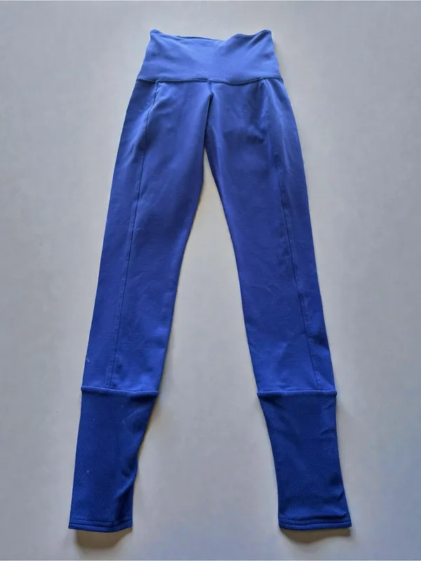 Karma‎ Athletics High-Rise Ribbed Cuff Leggings Blue - XS - Image 2
