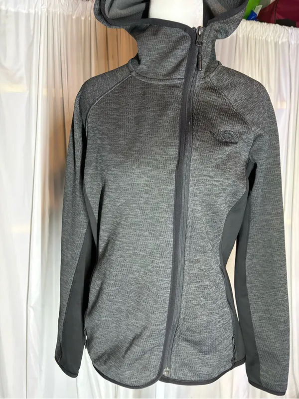 The North Face Women's Charcoal Gray Hooded Zip Jacket Size M - Image 4
