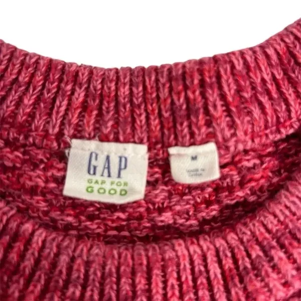 GAP Women's‎ Pink Cable Knit Pullover Sweater Size M Casual Fall - Image 2