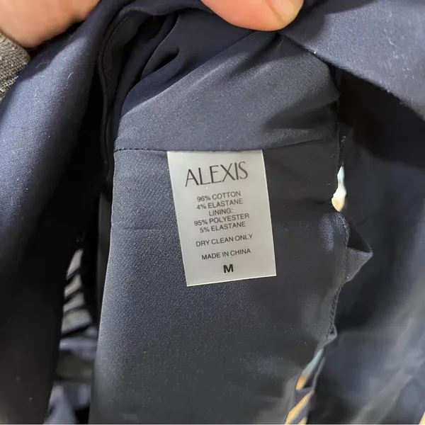 NWT Alexis JANESSA DRESS size medium navy blue A-Line women’s - Image 12