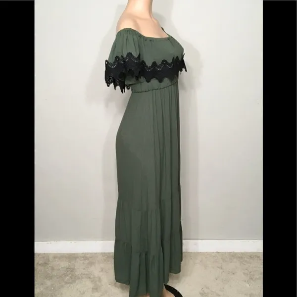 Romeo & Juliet couture olive green maxi dressNWOT - Image 10