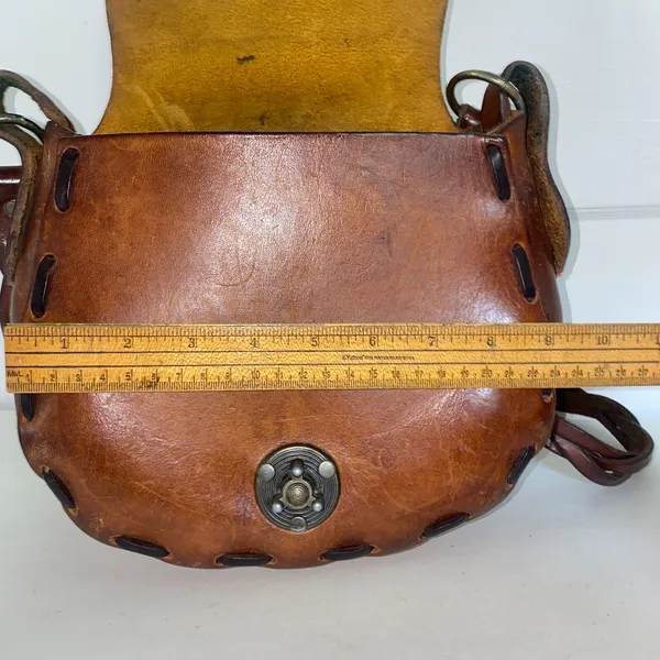 Genuine Etched Boho Saddle Braided Leather‎ Shoulder Handcrafted 3 Cross Handbag - Image 15