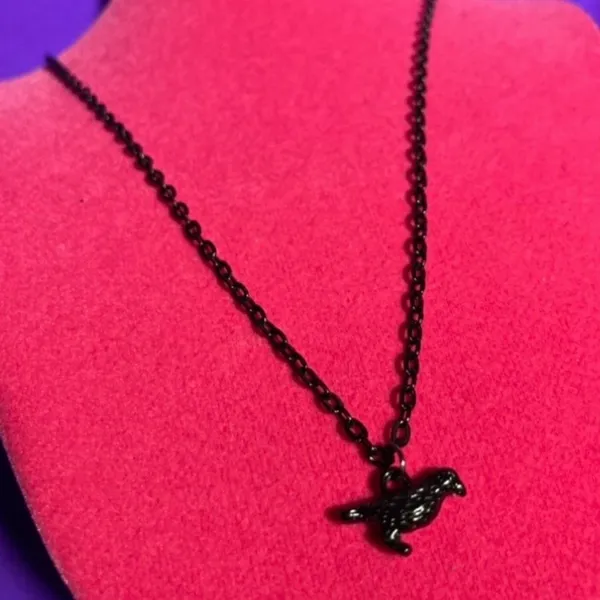 Gothic Black Raven Necklace Jewelry Halloween - Image 5