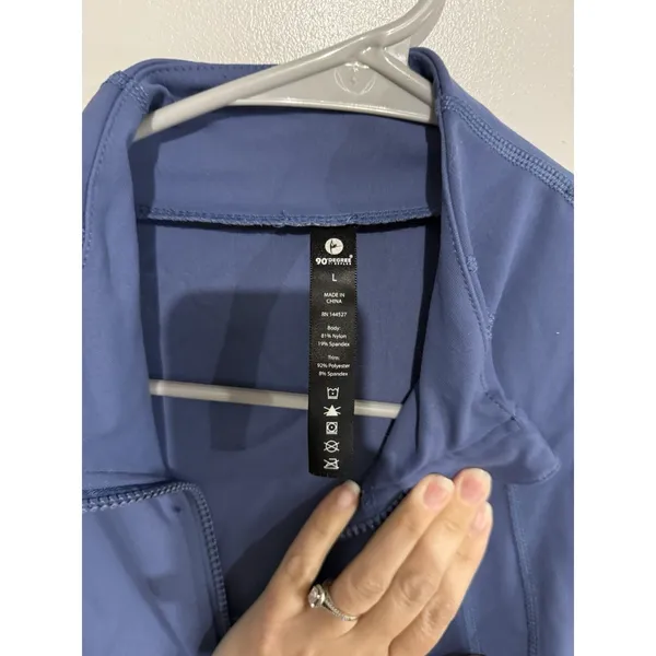 90 Degree By Reflex Women's Navy Fitted Performance "Define" Jacket Size L‎ Blue Size L - Image 3