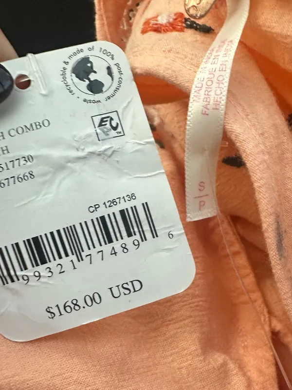 Free People Make Me Yours Blouse - Peach Combo - Image 5