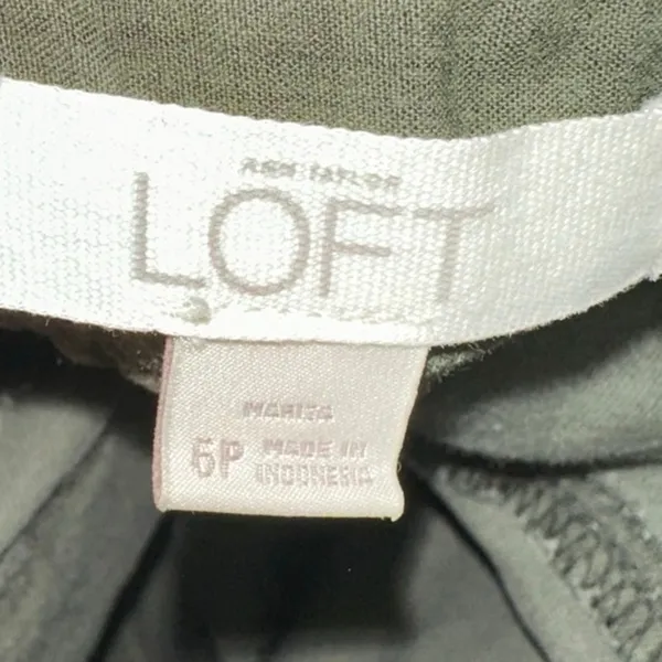 LOFT Camo Pants Petite‎ 6 Green Utility Stretch Casual Military Style - Image 4