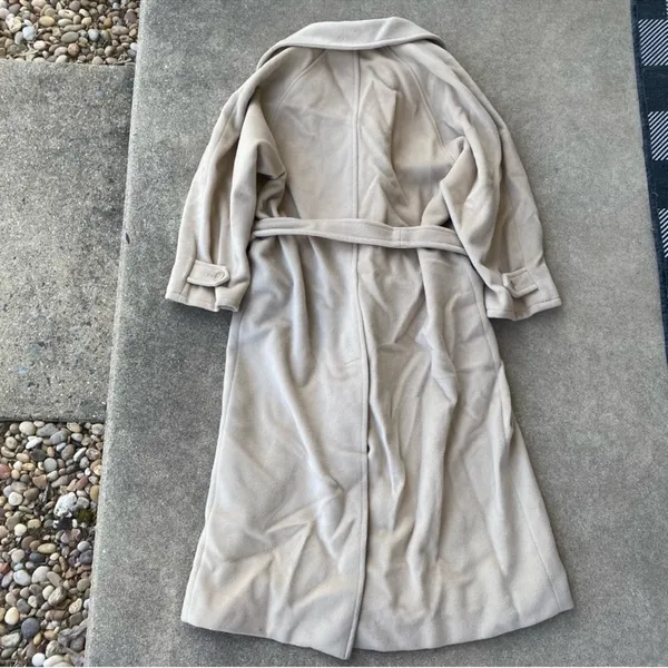 MaxMara Wool Belted Trench Coat 2 - Image 3