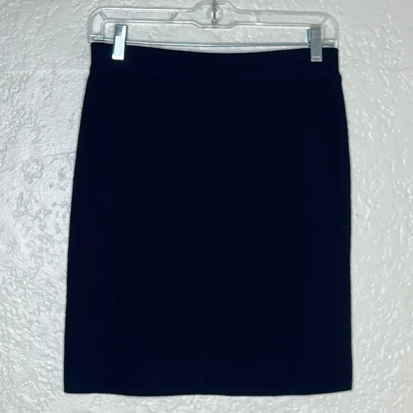 Valerie Bertinelli Pencil Skirt‎ Women's Merino Wool Pull Up Black Size Small - Image 2