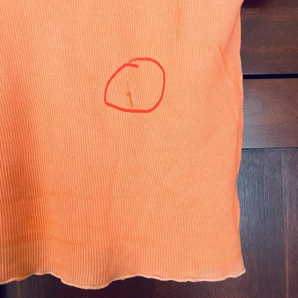 Free People Movement Madeline Crop Tee Shirt Orange Size Medium/Large FLAW - Image 3