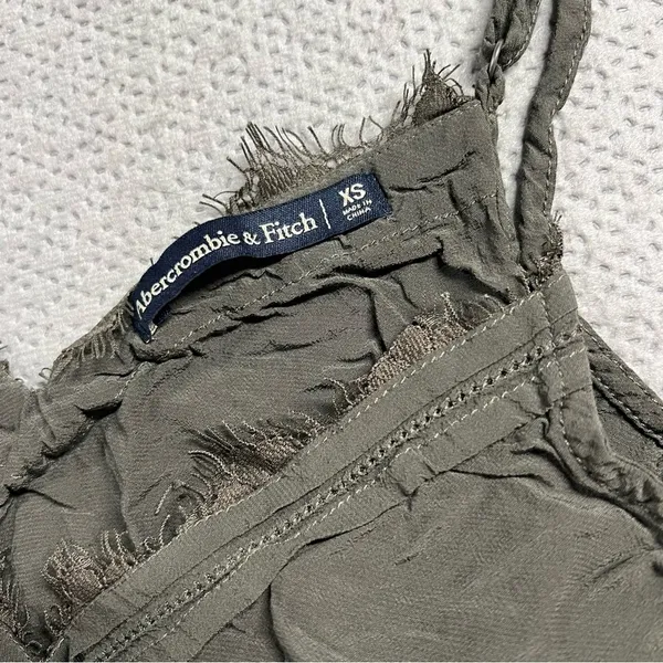 Abercrombie Khaki Taupe Lace Trim Cami Tank Top Size XSmall - Image 2