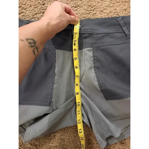 Prana Zion asha color black hiking shorts blue grey size 12 - Image 4