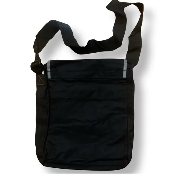 Black Nylon Messenger Bag Crossbody Shoulder Bag Adjustable Strap Utility Travel - Image 4