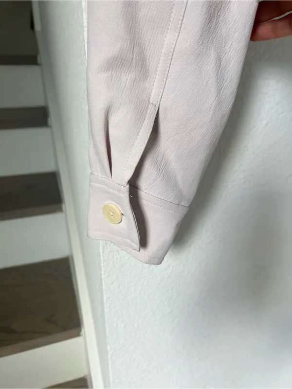 Aritzia Wilfred Little Crepette Cropped Jacket in Cloudy Lilac - Image 7