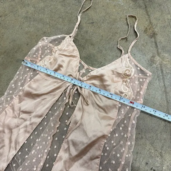 Victoria’s secret coquette polka dot satin lace lingerie top - Image 3