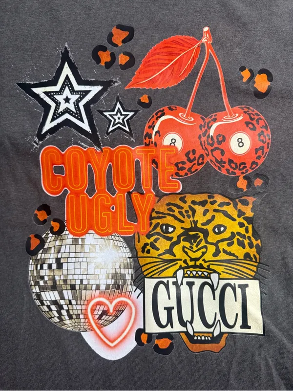 Comfort Colors Pepper Graphic Tee with Red Cherries and Gold Leopard - Image 4
