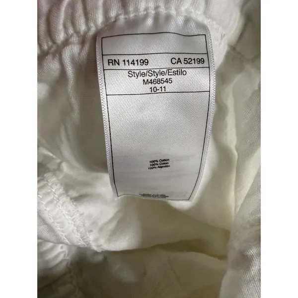 Roxy Womens White Cotton Gauze Shorts XL Elastic lllWaist Braided Drawstring - Image 3