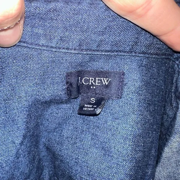 J Crew elevated basics denim S button down shirt Blue - Image 3