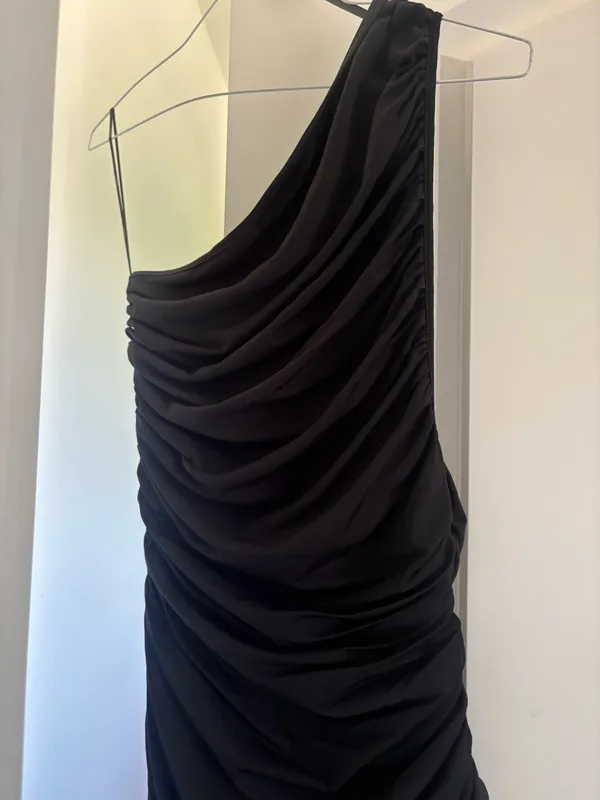 Lulus Dress Maxi Black One-Shoulder  - Image 2