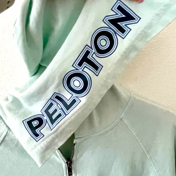 Peloton Women’s Tie Dye Half Zip Graphic Sunburst Pullover Hoodie Sweatshirt M - Image 11
