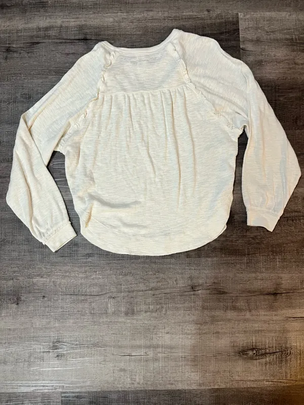 PILCRO BY ANTHROPOLOGIE Ruffled Raglan Thermal Top in Antique - Image 5