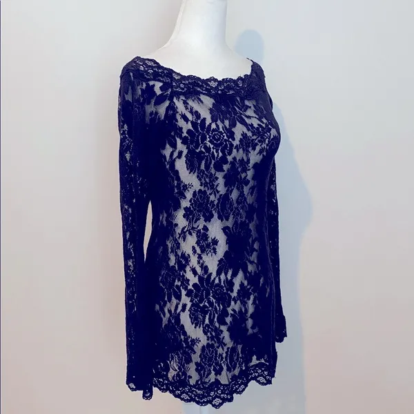 Victoria's Secret vintage Y2K Black Lace mini bodycon dress - Image 2
