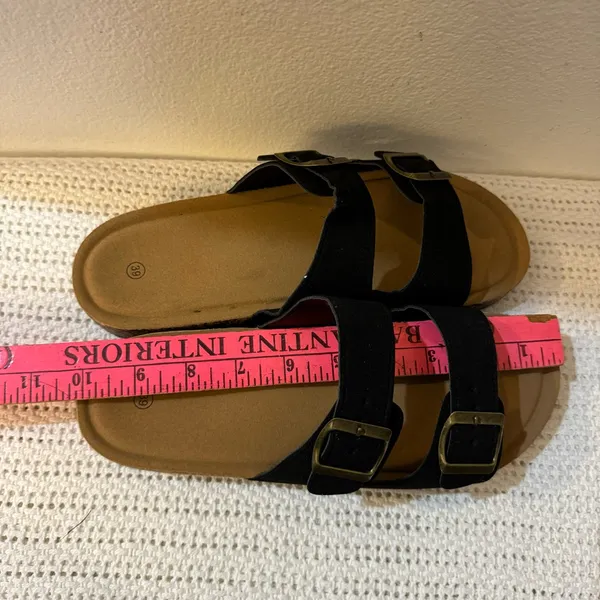 Women’s Sandal Slides– Adjustable Buckle Slippers, Lightweight with Cork Footbed - Image 10