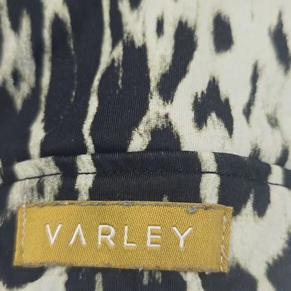 Varley 75N Animal Print Bikini Top‎ Front Zipper Size Large - Image 2