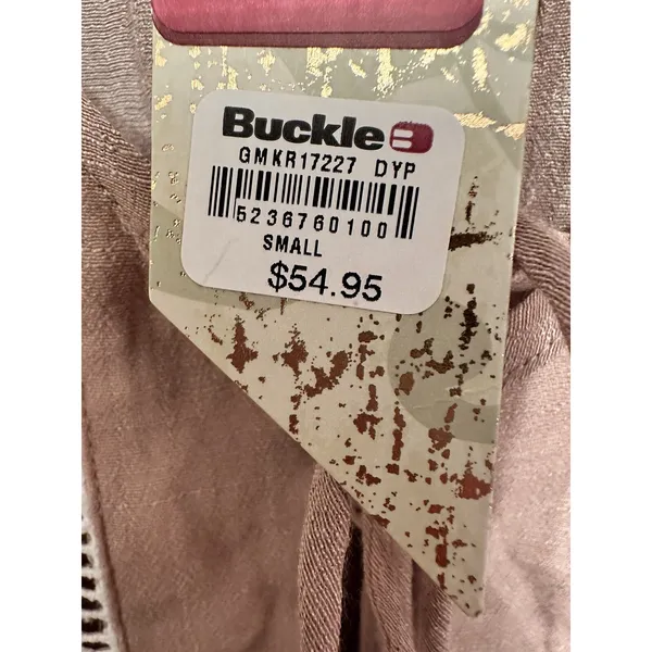 Gimmicks By Buckle Blouse Shirt Top Womens Size‎ Small Crochet Boho Lace Up Tan - Image 7