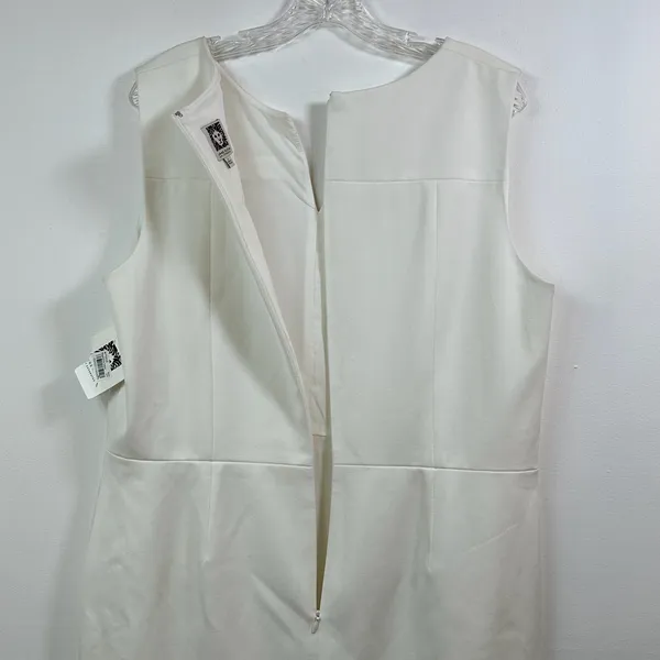 Anne Klein Suit Separates White Sleeveless V-Notch Sheath Dress Size 16 NWT - Image 7