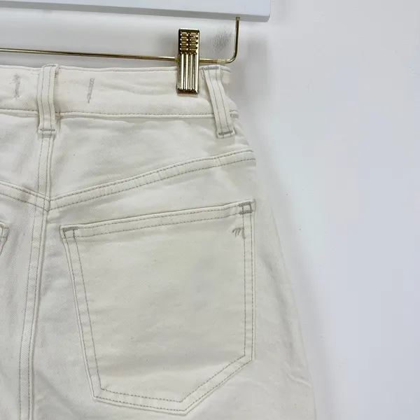Madewell The Curvy 90s Straight Jean Vintage Canvas Beige High Waist US 23 NWT - Image 10