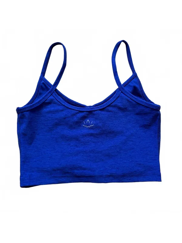 Beyond Yoga Spacedye Cropped Tank Top Center Cinched Blue Sapphire Women's Small - Image 4