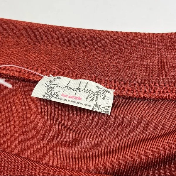 Intimately Free People That’s Hot Bodysuit Womens SZ Large Burnt Red Long Sleeve - Image 4