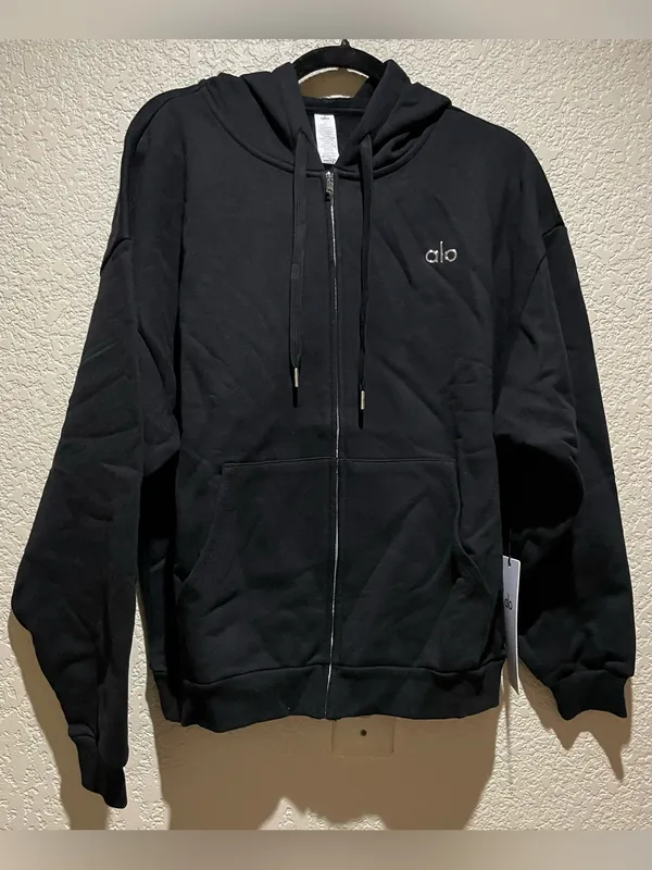 ALO Yoga NWT Accolade Full Zip Hoodie Black Size M - Image 4