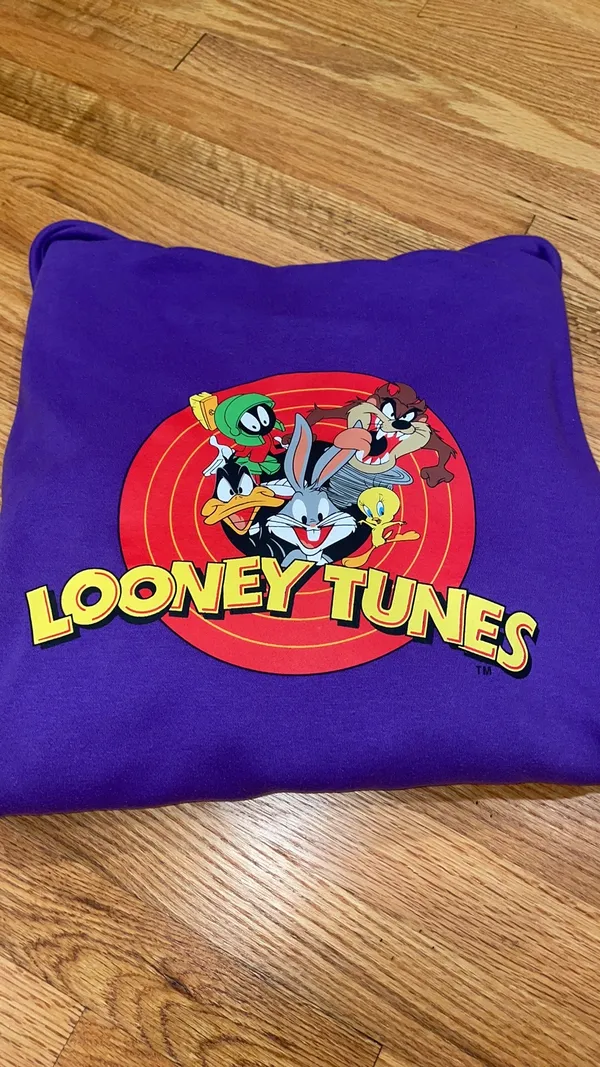 Looney tunes purple graphic hoodie - Image 4