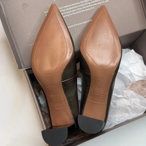 Franco Sarto Giovanna Pump- Pewter Metallic Faux Leather- Size 8.5M - Image 9
