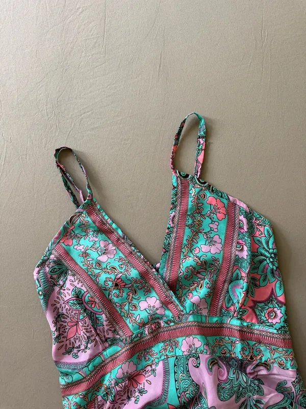 Boho Paisley Floral Maxi Summer Dress - Image 7