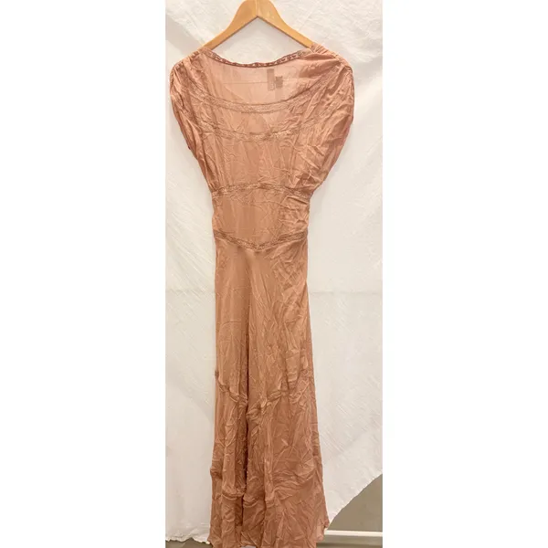 ZARA 2025‎ Collection | NEW Tan Lace Slip Midi Dress Medium Dainty Coquette Fem - Image 10